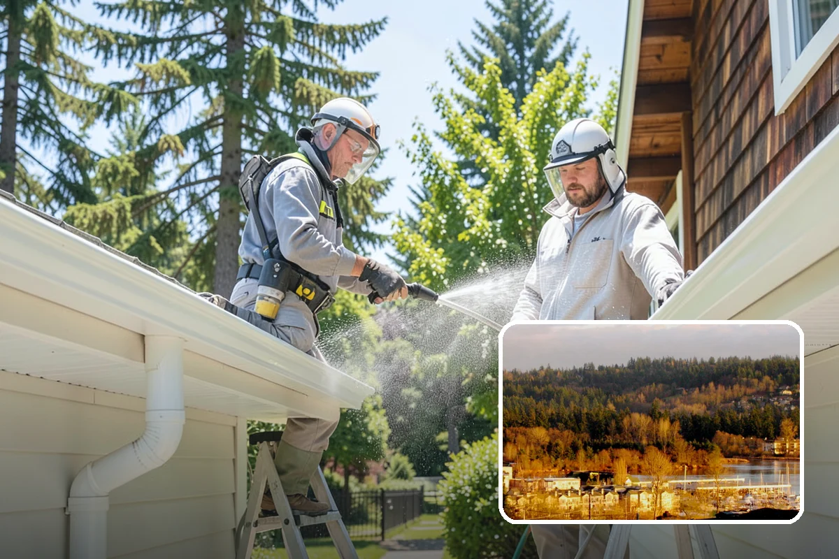 Vinyl Siding Washing in Kenmore, King County, WA - Clears algae from grooves and overlapping seams