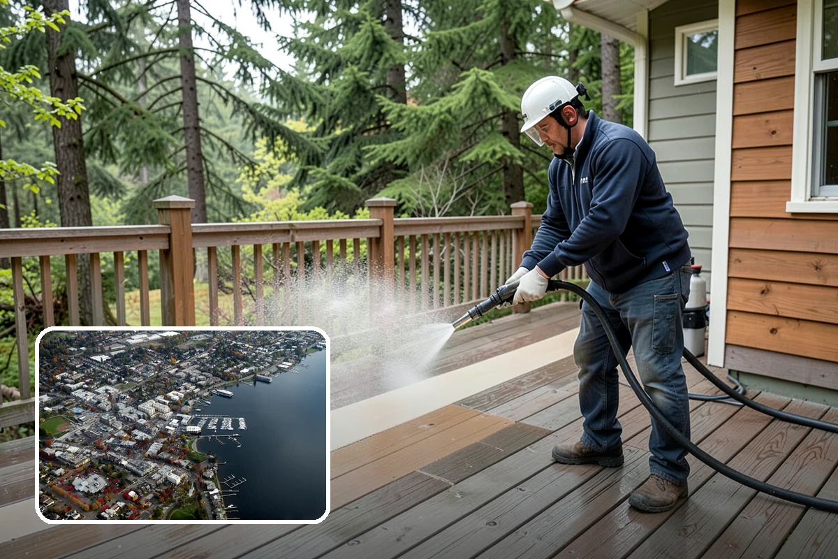 Vinyl Siding Washing in Kirkland, King County, WA - Clears algae from grooves and overlapping seams
