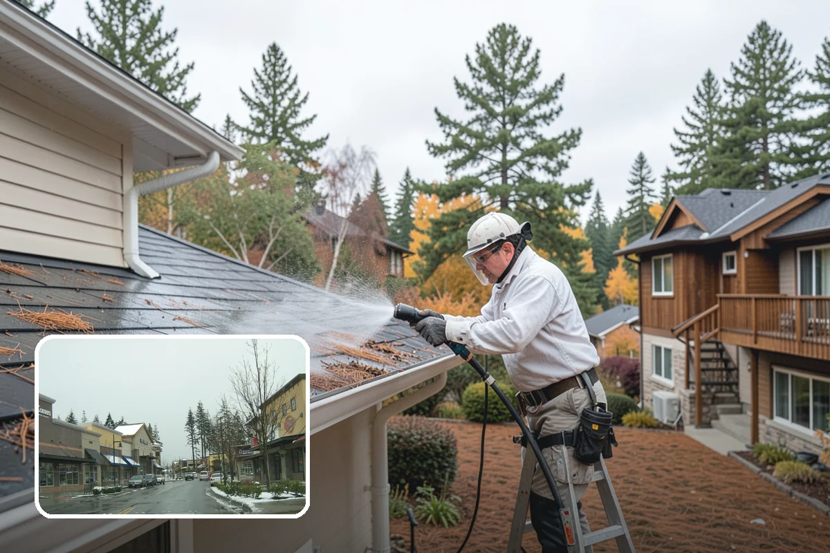 Vinyl Siding Washing in Mill Creek, Snohomish County, WA - Clears algae from grooves and overlapping seams
