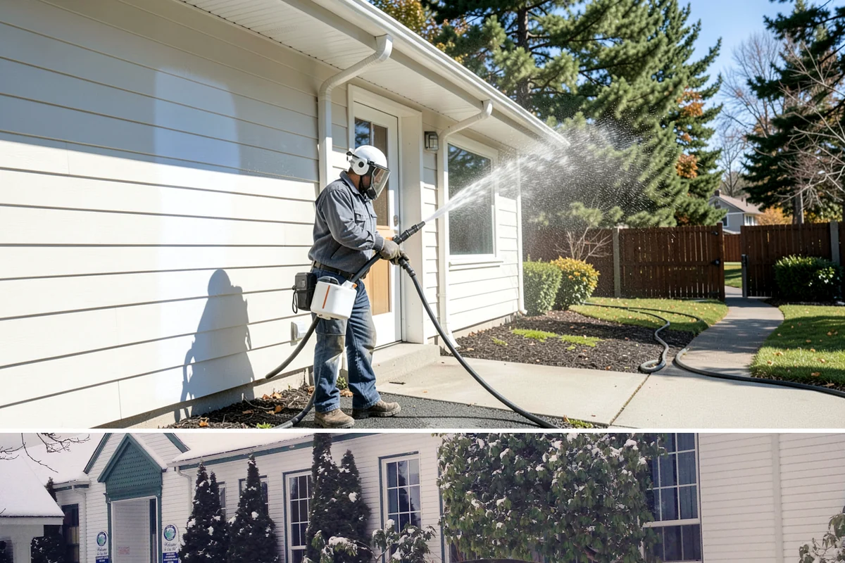 Vinyl Siding Washing in Pacific, King County, WA - Aim for the dry summer window so the panels dry fully and algae is slower to return through fall.