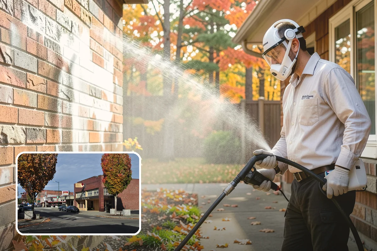 Vinyl Siding Washing in Puyallup, Pierce County, WA - Clears algae from grooves and overlapping seams