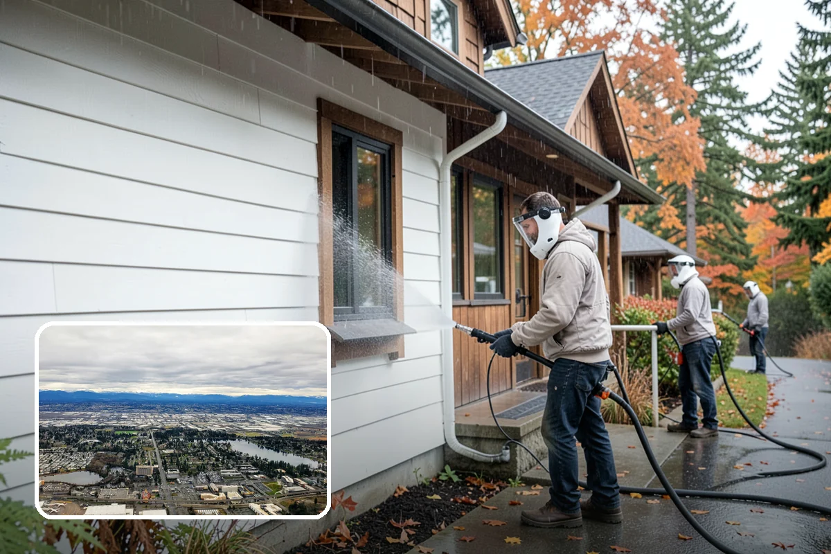 Vinyl Siding Washing in SeaTac, King County, WA - Clears algae from grooves and overlapping seams