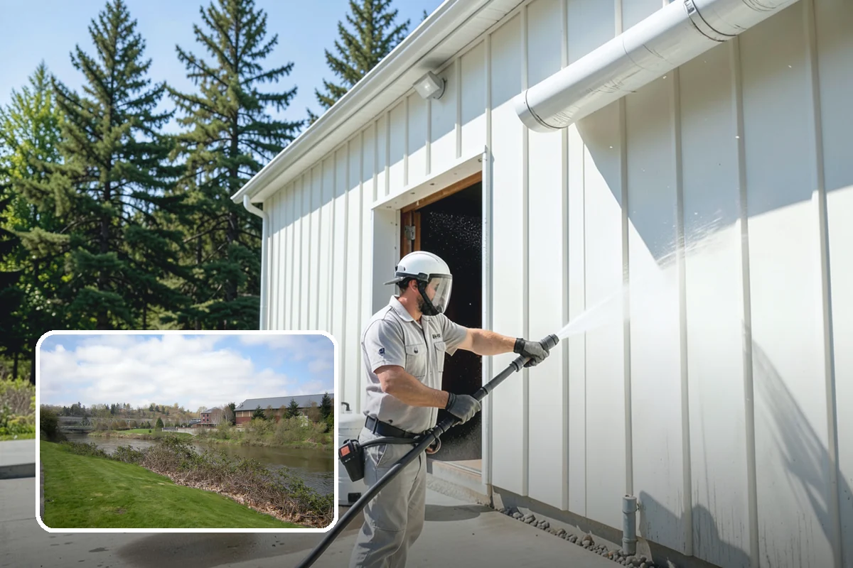 Vinyl Siding Washing in Tukwila, King County, WA - Clears algae from grooves and overlapping seams