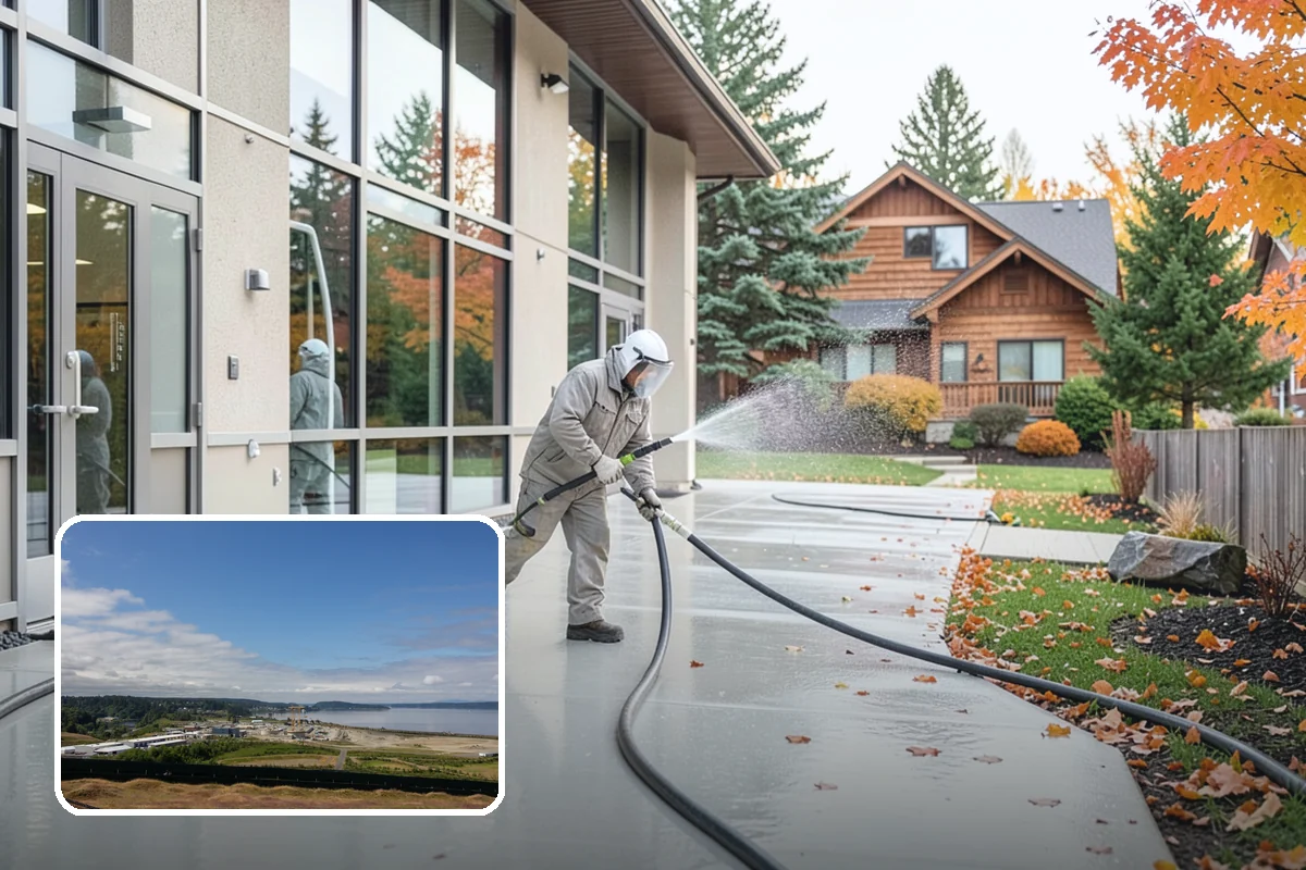 Vinyl Siding Washing in University Place, Pierce County, WA - Clears algae from grooves and overlapping seams