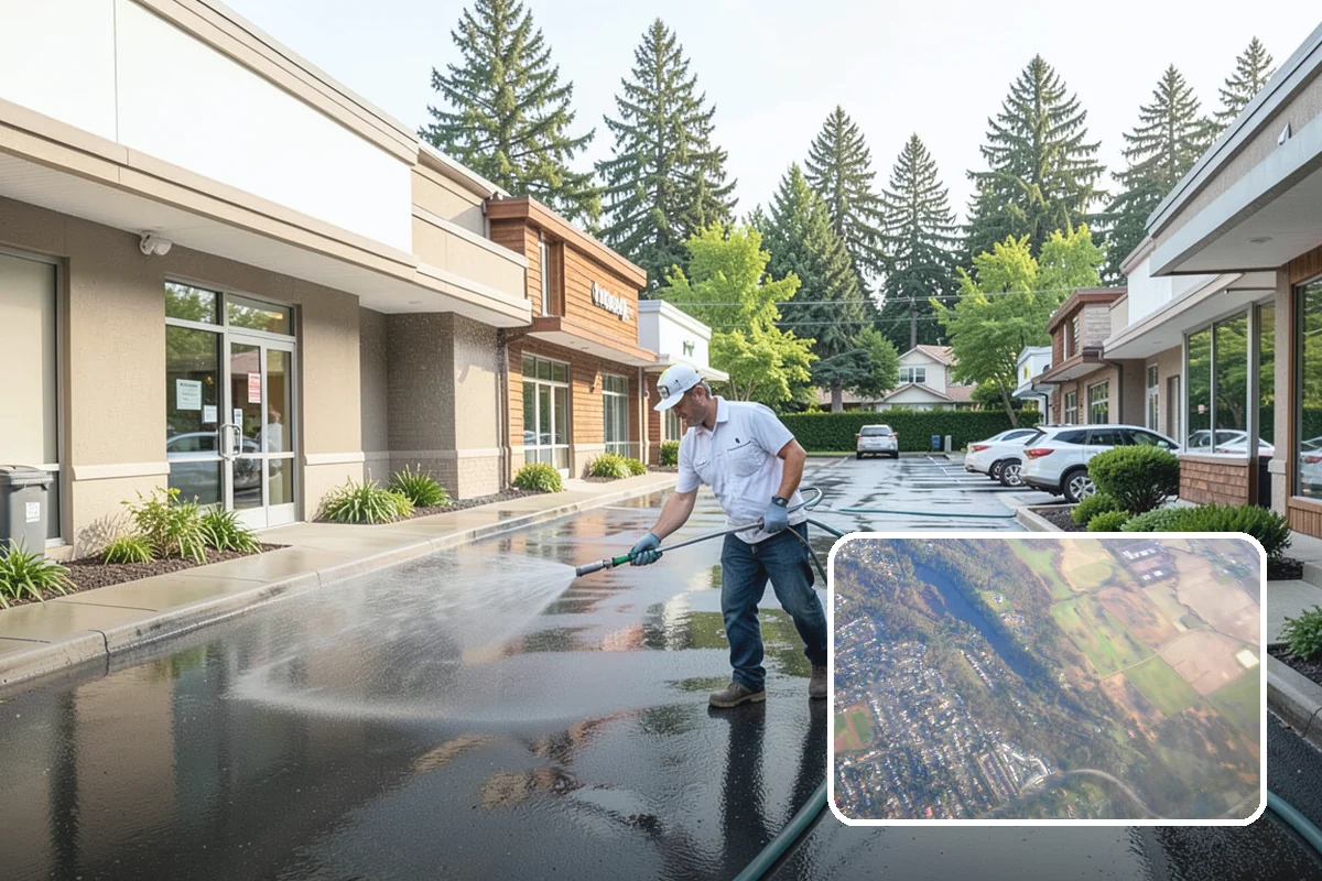 Warehouse Exterior Cleaning in Algona, King County, WA - Removes diesel soot and road film from large wall spans efficiently