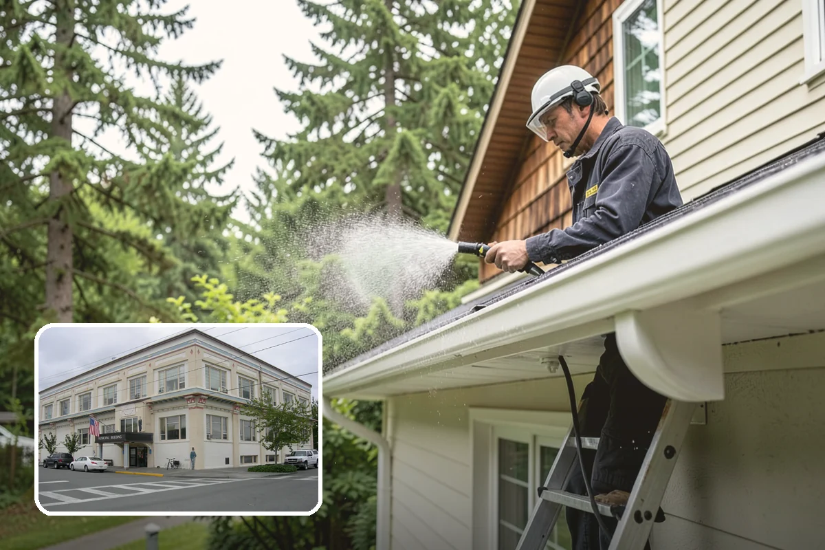 Warehouse Exterior Cleaning in Anacortes, Skagit County, WA - Removes diesel soot and road film from large wall spans efficiently