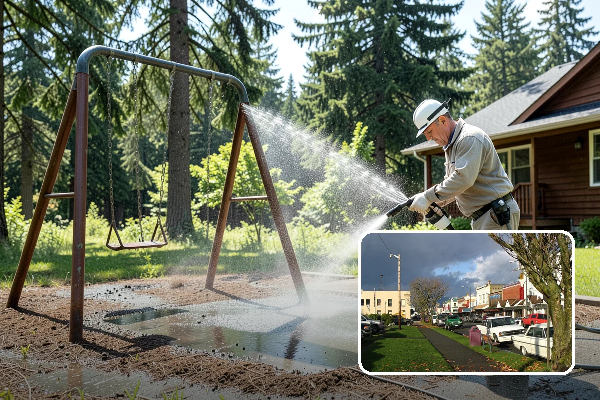 Warehouse Exterior Cleaning in Arlington, Snohomish County, WA - Removes diesel soot and road film from large wall spans efficiently