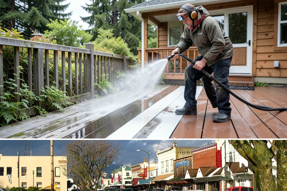Warehouse Exterior Cleaning in Arlington, Snohomish County, WA - Dry-season months from June through September are ideal for large wall spans, while dock aprons can be maintained through the wet...