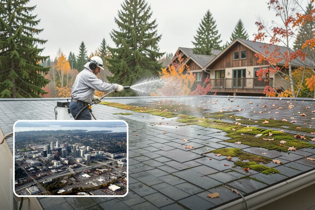 Warehouse Exterior Cleaning in Bellevue, King County, WA - Removes diesel soot and road film from large wall spans efficiently