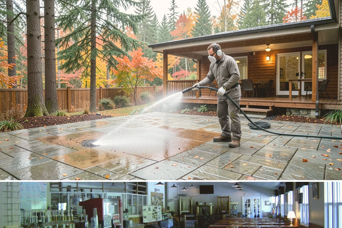 Warehouse Exterior Cleaning in Black Diamond, King County, WA - Dry-season months from June through September are ideal for large wall spans, while dock aprons can be maintained through the wet...