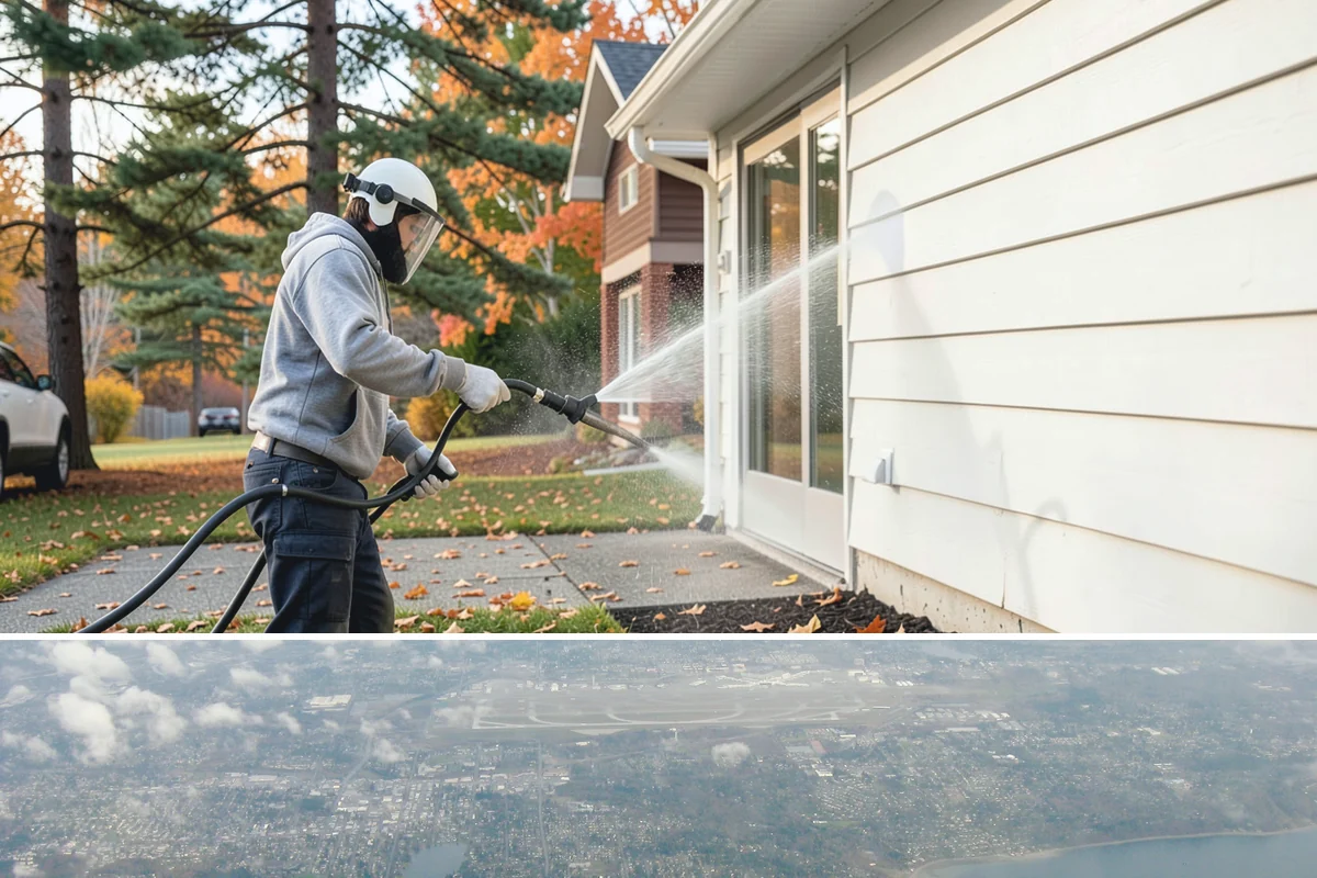 Warehouse Exterior Cleaning in Burien, King County, WA - Dry-season months from June through September are ideal for large wall spans, while dock aprons can be maintained through the wet...