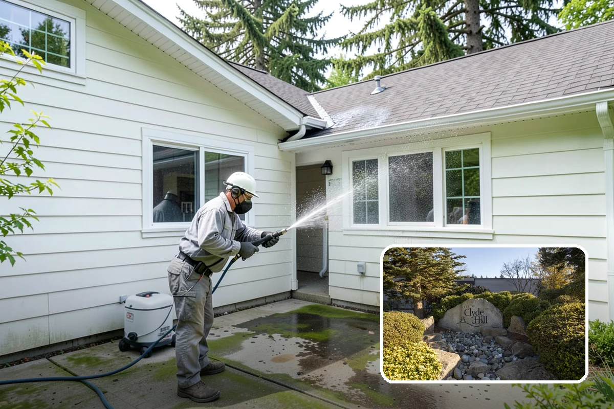 Warehouse Exterior Cleaning in Clyde Hill, King County, WA - Removes diesel soot and road film from large wall spans efficiently