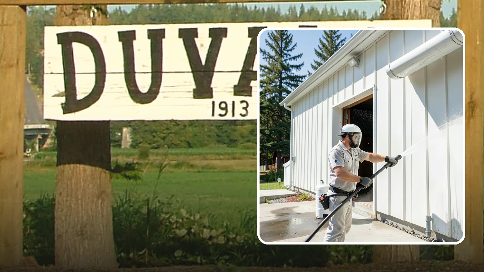 Warehouse Exterior Cleaning in Duvall, King County, WA - Large-scale washing of warehouse walls, loading areas, and dock aprons that strips road film, diesel soot, and Northwest algae...
