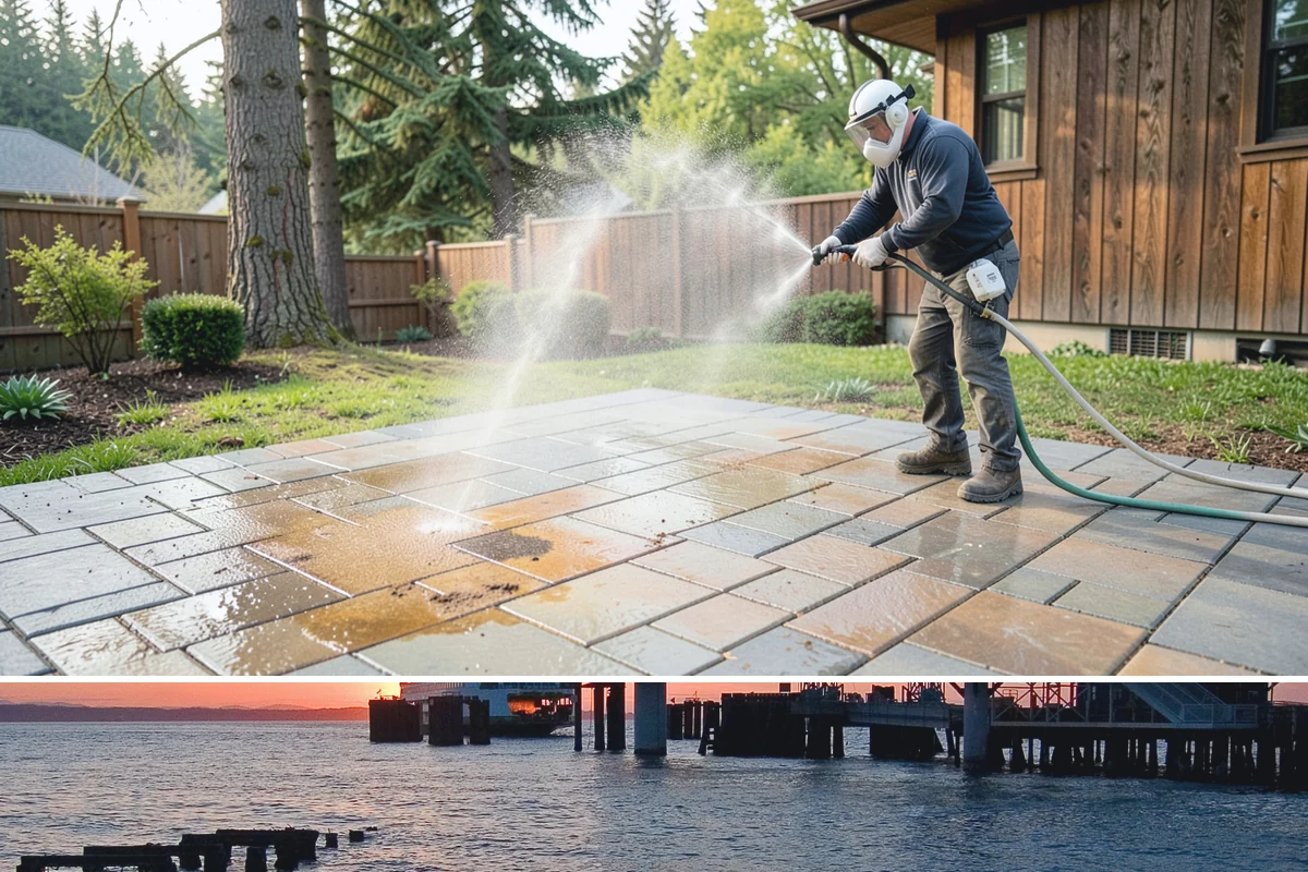 Warehouse Exterior Cleaning in Edmonds, Snohomish County, WA - Dry-season months from June through September are ideal for large wall spans, while dock aprons can be maintained through the wet...