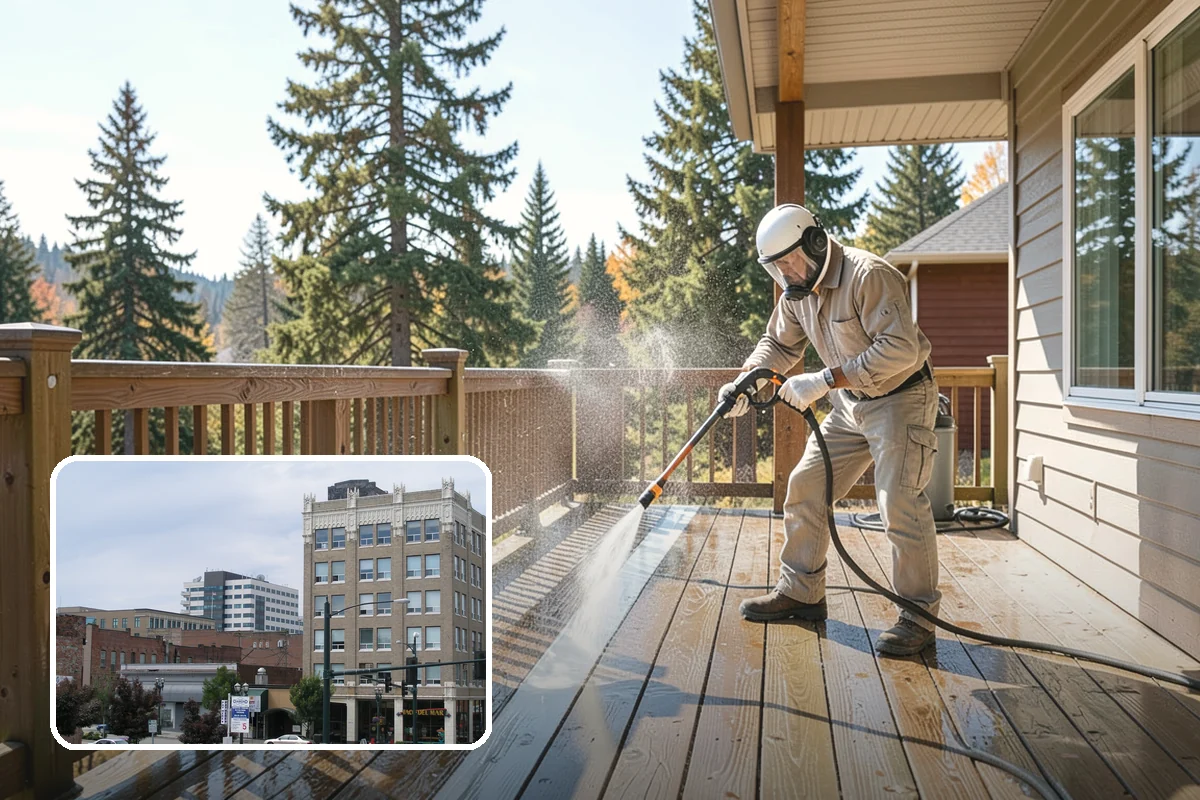 Warehouse Exterior Cleaning in Everett, Snohomish County, WA - Removes diesel soot and road film from large wall spans efficiently