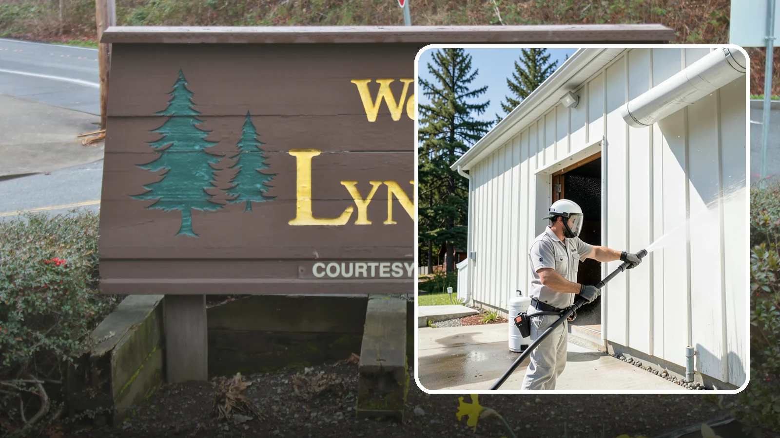 Warehouse Exterior Cleaning in Lynnwood, Snohomish County, WA - Large-scale washing of warehouse walls, loading areas, and dock aprons that strips road film, diesel soot, and Northwest algae...