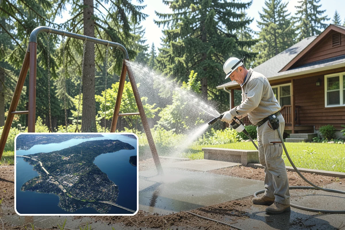 Warehouse Exterior Cleaning in Mercer Island, King County, WA - Removes diesel soot and road film from large wall spans efficiently