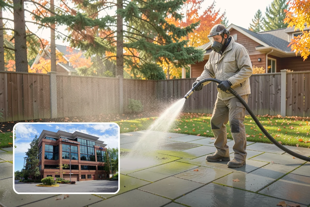 Warehouse Exterior Cleaning in Mountlake Terrace, Snohomish County, WA - Removes diesel soot and road film from large wall spans efficiently