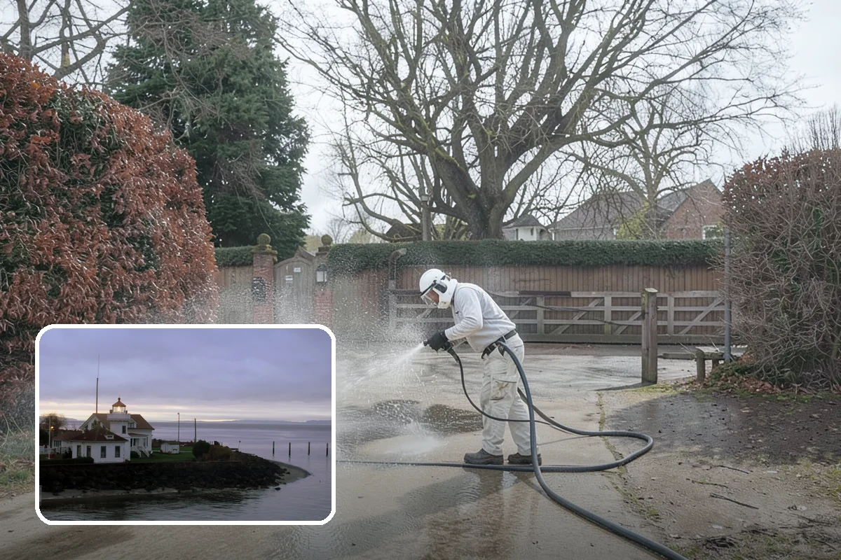 Warehouse Exterior Cleaning in Mukilteo, Snohomish County, WA - Removes diesel soot and road film from large wall spans efficiently