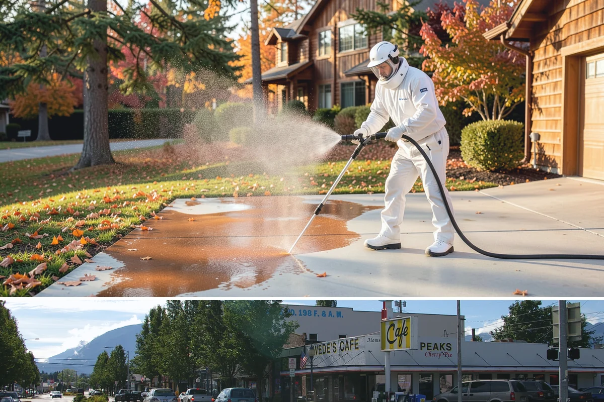 Warehouse Exterior Cleaning in North Bend, King County, WA - Dry-season months from June through September are ideal for large wall spans, while dock aprons can be maintained through the wet...