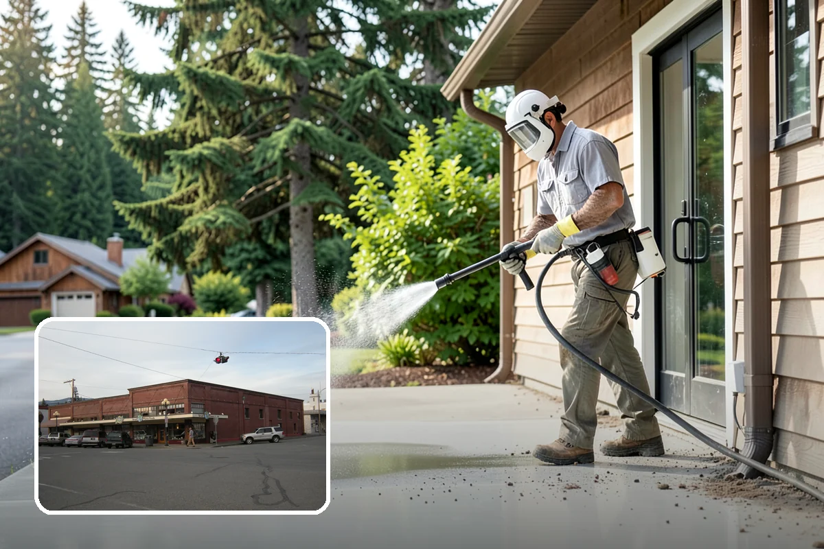 Warehouse Exterior Cleaning in Sedro-Woolley, Skagit County, WA - Removes diesel soot and road film from large wall spans efficiently