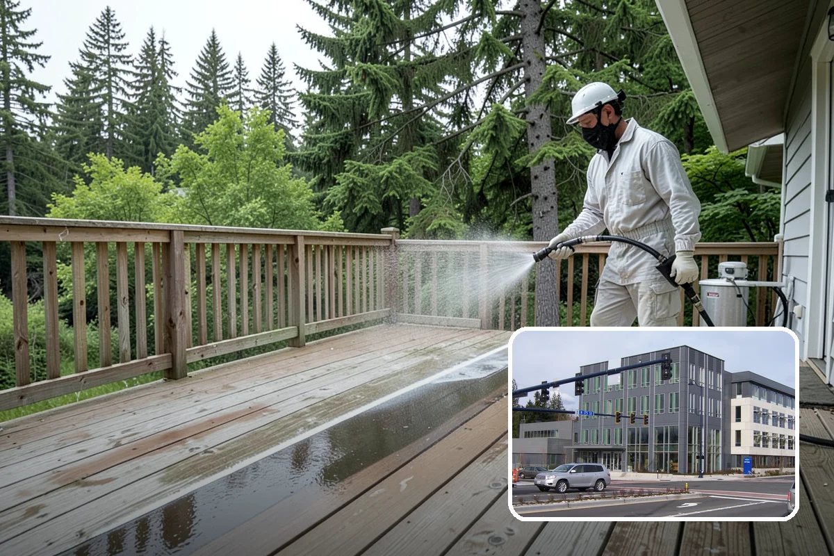 Warehouse Exterior Cleaning in Shoreline, King County, WA - Removes diesel soot and road film from large wall spans efficiently