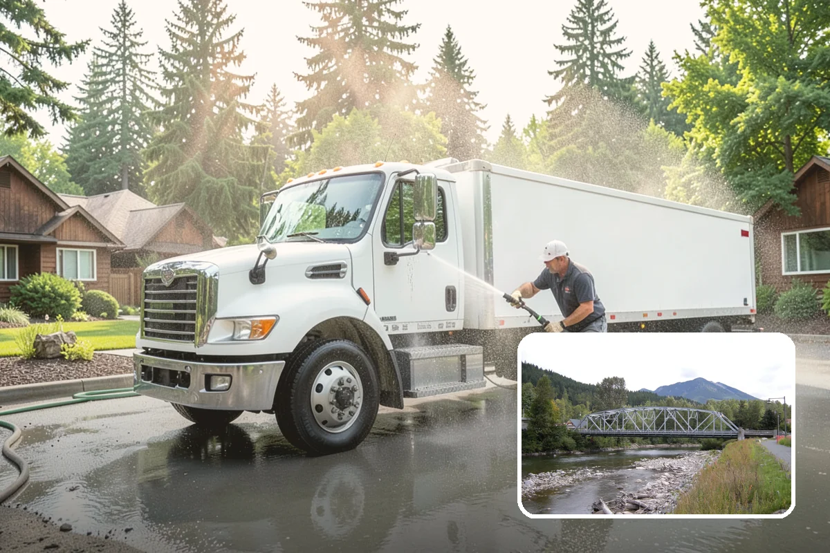 Warehouse Exterior Cleaning in Skykomish, King County, WA - Removes diesel soot and road film from large wall spans efficiently