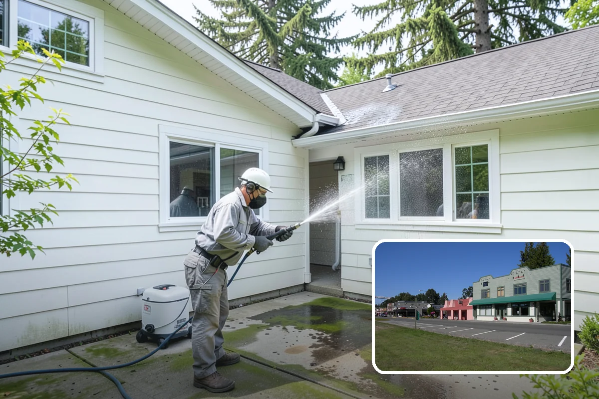 Warehouse Exterior Cleaning in Snoqualmie, King County, WA - Removes diesel soot and road film from large wall spans efficiently