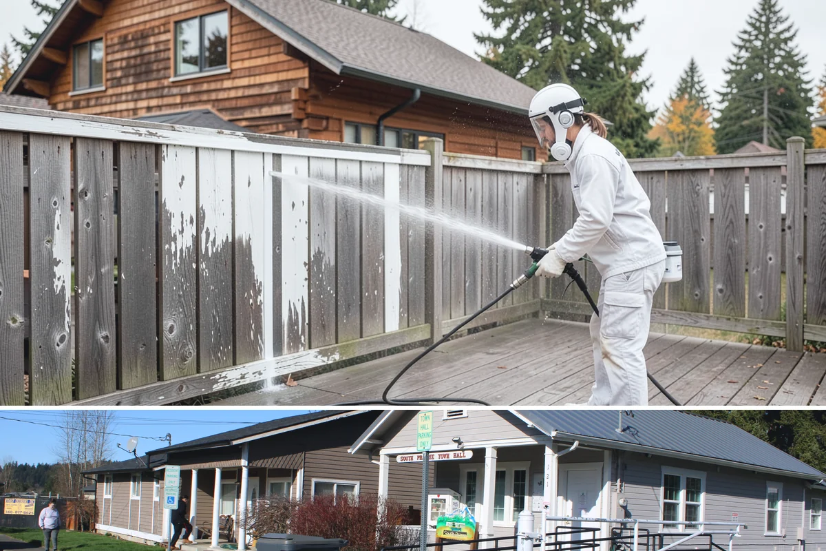 Warehouse Exterior Cleaning in South Prairie, Pierce County, WA - Dry-season months from June through September are ideal for large wall spans, while dock aprons can be maintained through the wet...