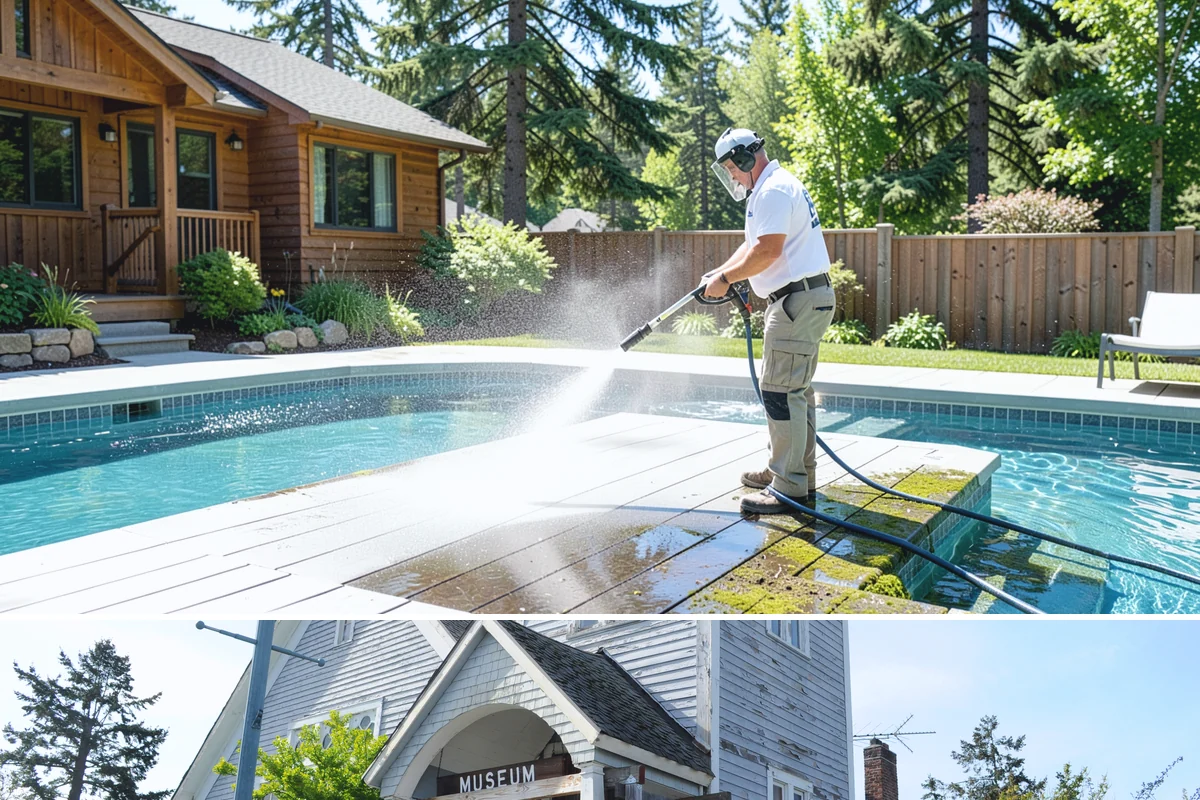Warehouse Exterior Cleaning in Steilacoom, Pierce County, WA - Dry-season months from June through September are ideal for large wall spans, while dock aprons can be maintained through the wet...