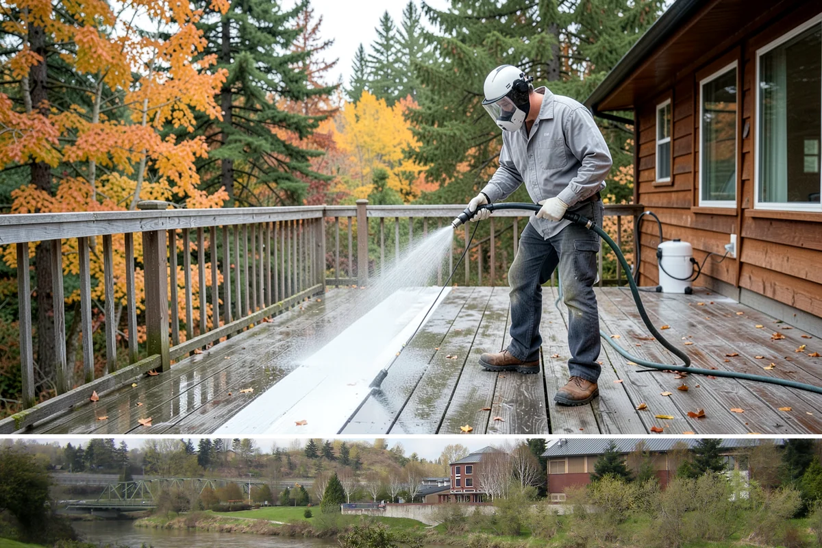Warehouse Exterior Cleaning in Tukwila, King County, WA - Dry-season months from June through September are ideal for large wall spans, while dock aprons can be maintained through the wet...