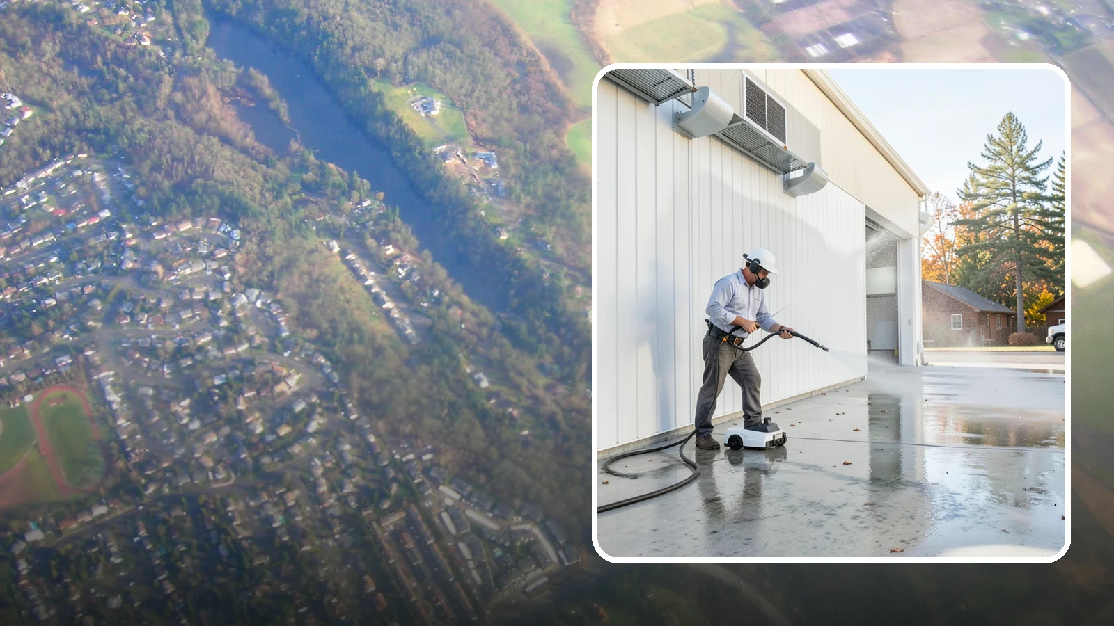 Warehouse Floor Cleaning in Algona, King County, WA - Restore large commercial warehouse floors with industrial degreasing and ride-on surface cleaning.