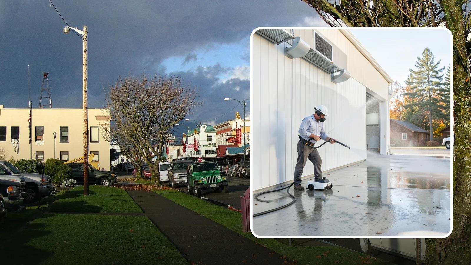 Warehouse Floor Cleaning in Arlington, Snohomish County, WA - Restore large commercial warehouse floors with industrial degreasing and ride-on surface cleaning.