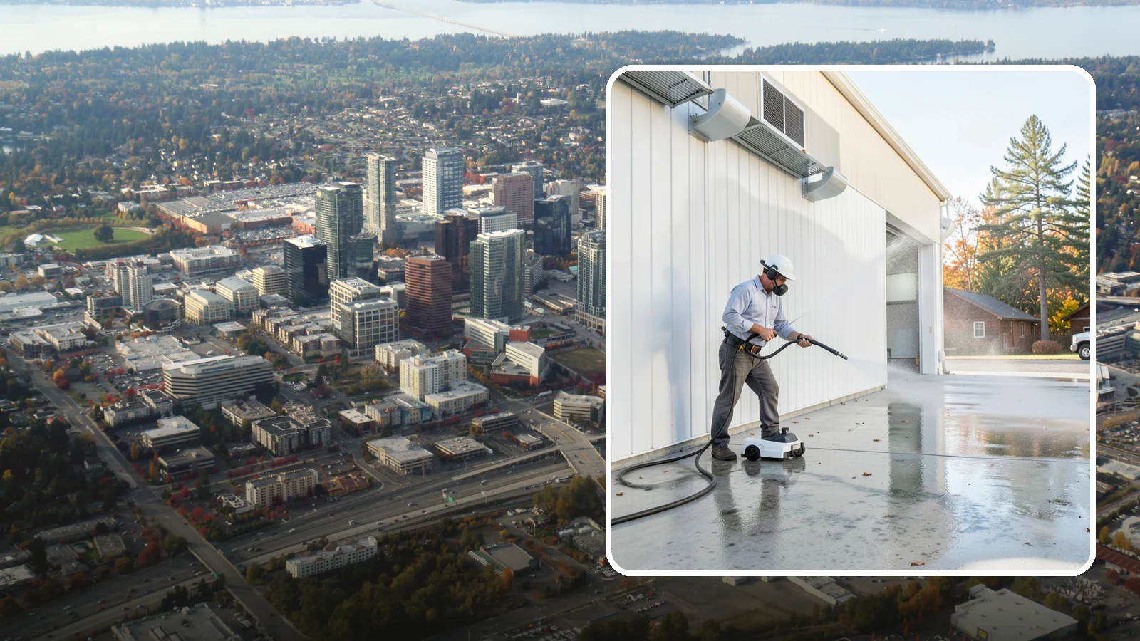 Warehouse Floor Cleaning in Bellevue, King County, WA - Restore large commercial warehouse floors with industrial degreasing and ride-on surface cleaning.