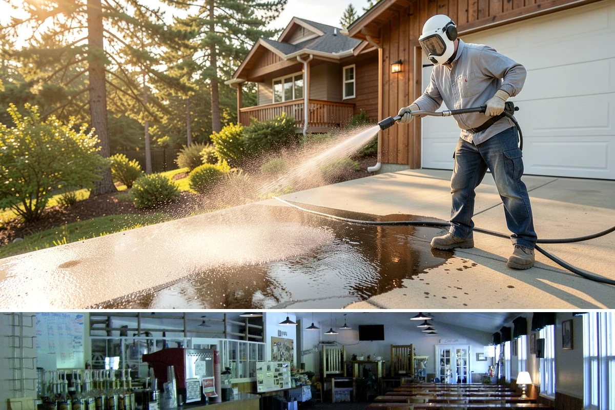 Warehouse Floor Cleaning in Black Diamond, King County, WA - Interior warehouse floors can be serviced in any season, with many operations preferring scheduled off-hours cleanings regardless...
