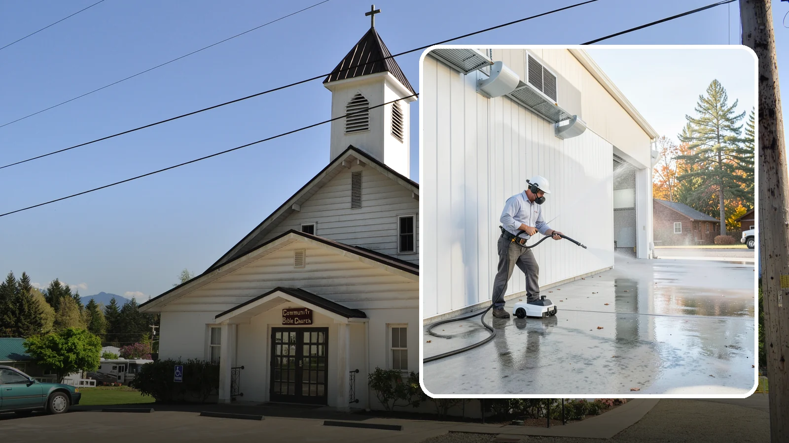 Warehouse Floor Cleaning in Concrete, Skagit County, WA - Restore large commercial warehouse floors with industrial degreasing and ride-on surface cleaning.