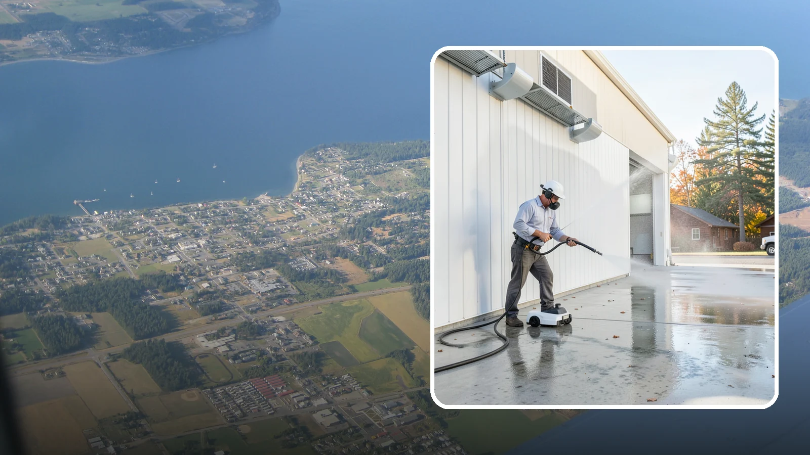 Warehouse Floor Cleaning in Coupeville, Island County, WA - Restore large commercial warehouse floors with industrial degreasing and ride-on surface cleaning.