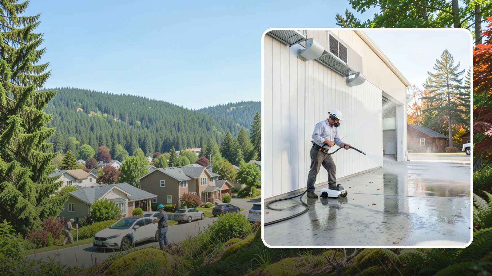 Warehouse Floor Cleaning in Index, Snohomish County, WA - Restore large commercial warehouse floors with industrial degreasing and ride-on surface cleaning.