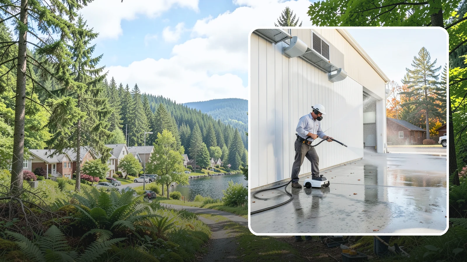 Warehouse Floor Cleaning in Lake Forest Park, King County, WA - Restore large commercial warehouse floors with industrial degreasing and ride-on surface cleaning.