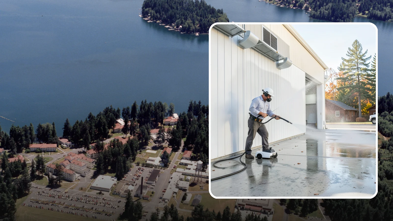 Warehouse Floor Cleaning in Lakewood, Pierce County, WA - Restore large commercial warehouse floors with industrial degreasing and ride-on surface cleaning.