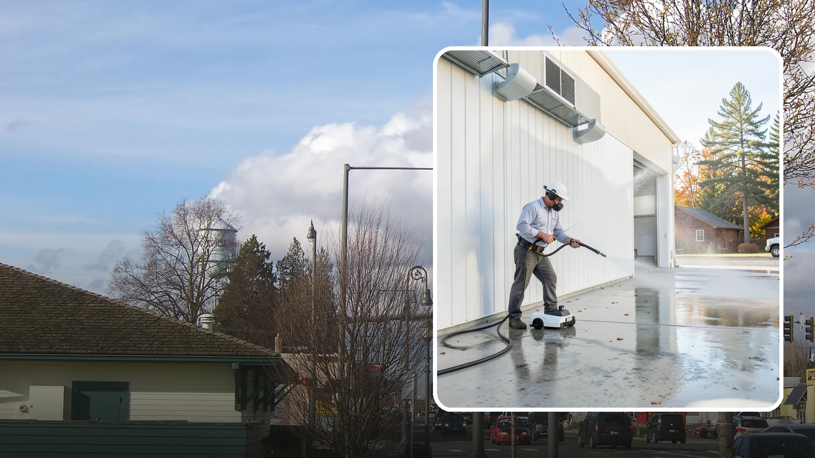 Warehouse Floor Cleaning in Marysville, Snohomish County, WA - Restore large commercial warehouse floors with industrial degreasing and ride-on surface cleaning.