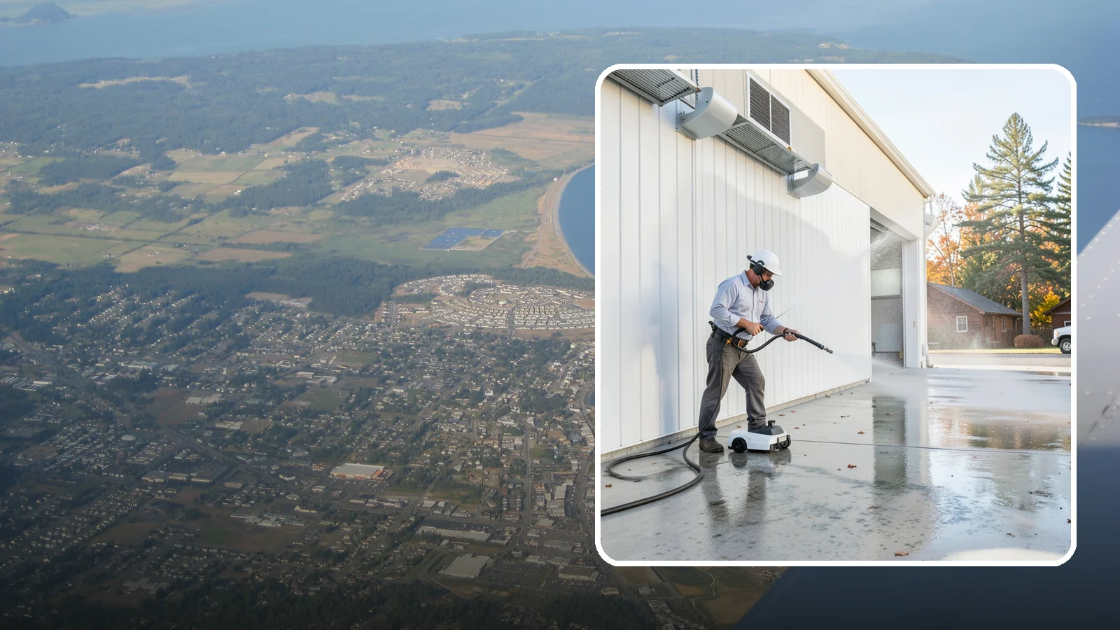 Warehouse Floor Cleaning in Oak Harbor, Island County, WA - Restore large commercial warehouse floors with industrial degreasing and ride-on surface cleaning.