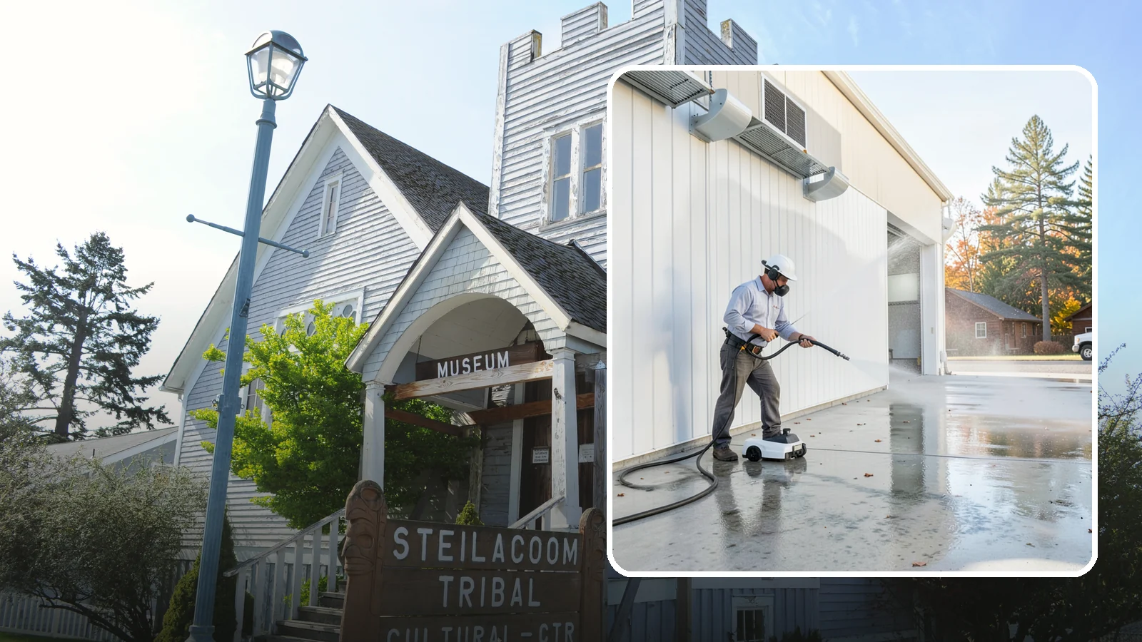 Warehouse Floor Cleaning in Steilacoom, Pierce County, WA - Restore large commercial warehouse floors with industrial degreasing and ride-on surface cleaning.
