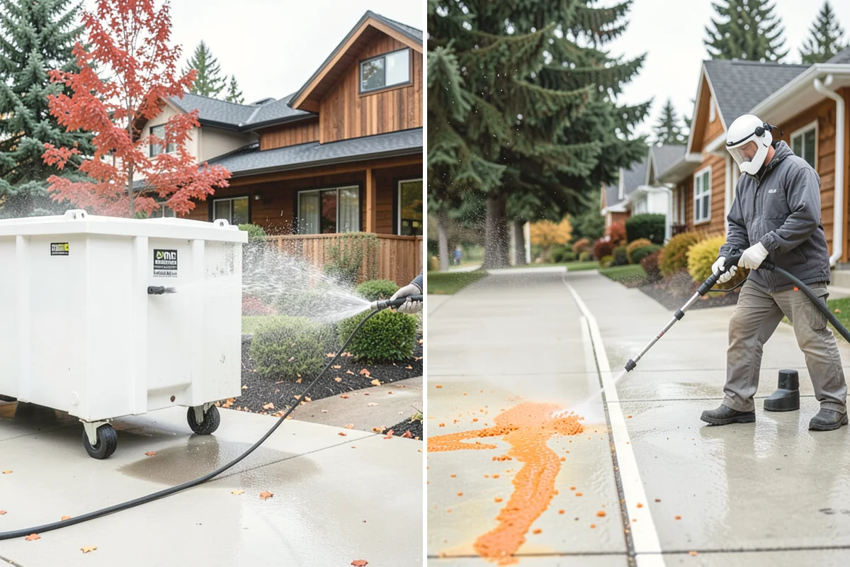 Wheelie Bin Cleaning in Anacortes, Skagit County, WA - Empty and pre-rinse the bin inside and out