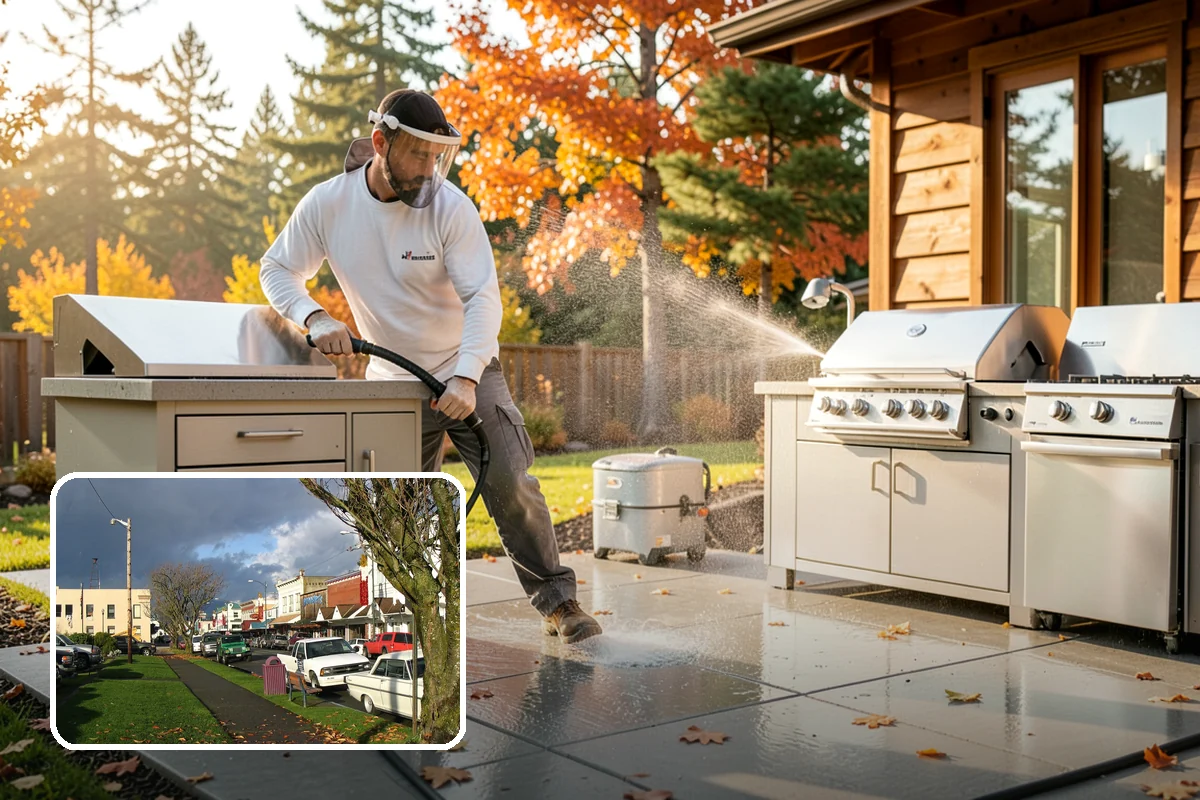 Wheelie Bin Cleaning in Arlington, Snohomish County, WA - Clears sludge and food residue from the bin interior