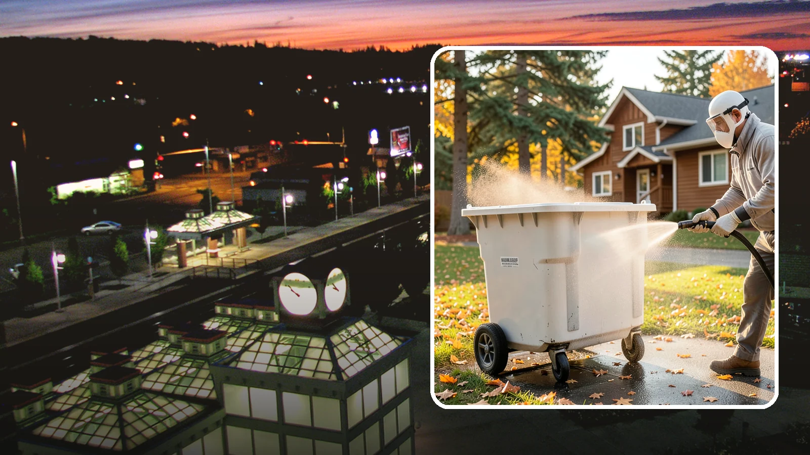 Wheelie Bin Cleaning in Auburn, King County, WA - We wash wheeled curbside bins inside and out to clear the sludge, stains, and smell that collect between pickups.