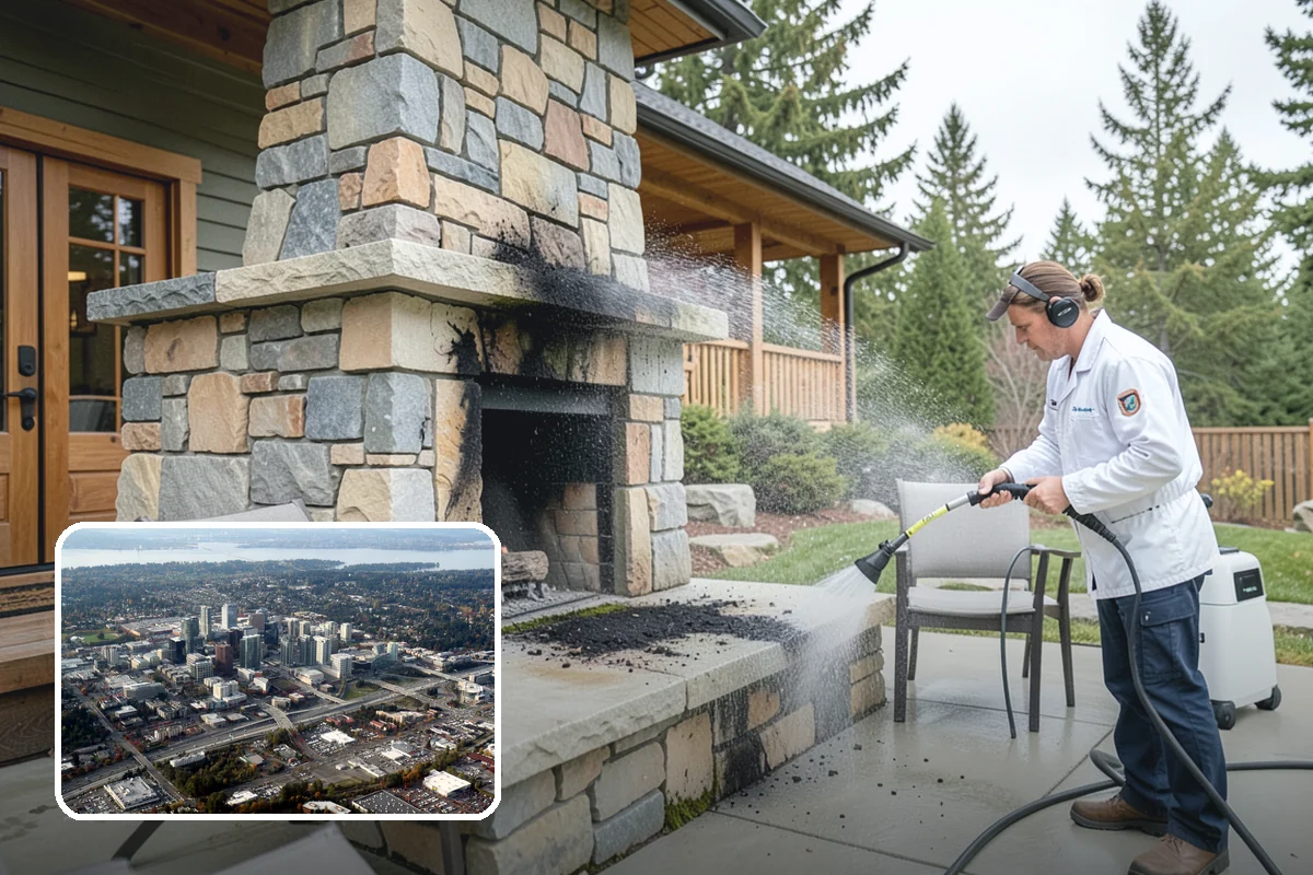 Wheelie Bin Cleaning in Bellevue, King County, WA - Clears sludge and food residue from the bin interior
