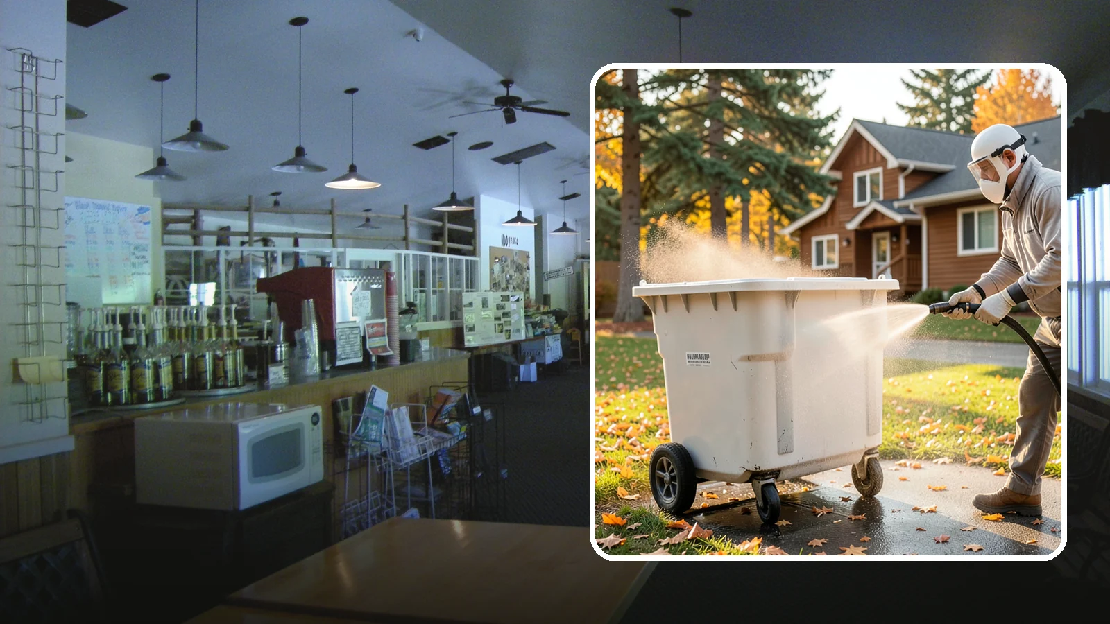 Wheelie Bin Cleaning in Black Diamond, King County, WA - We wash wheeled curbside bins inside and out to clear the sludge, stains, and smell that collect between pickups.