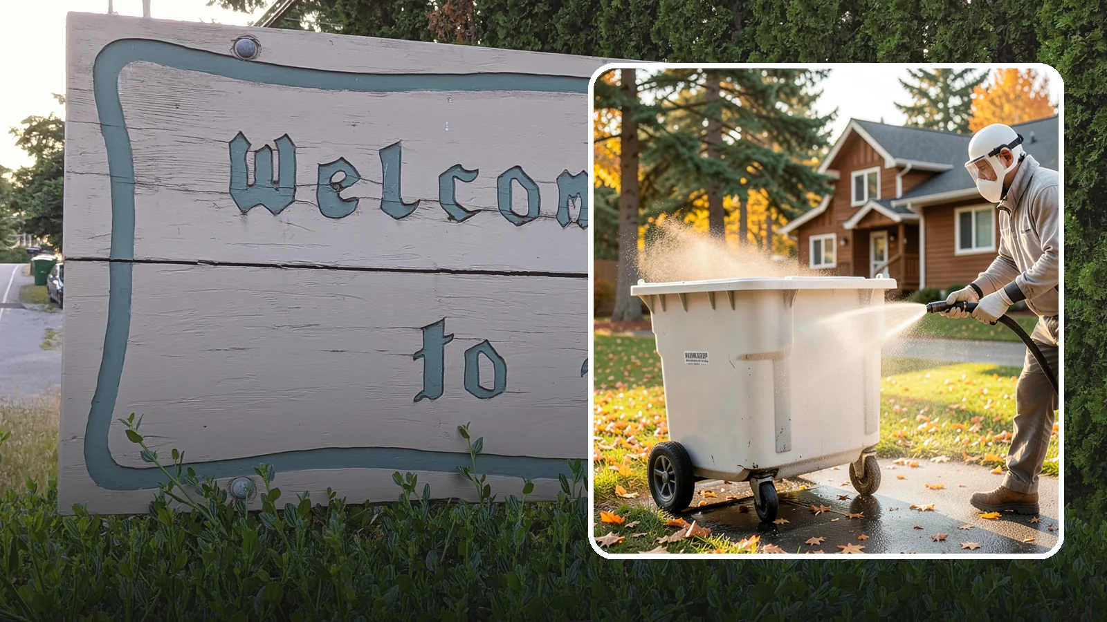 Wheelie Bin Cleaning in Brier, Snohomish County, WA - We wash wheeled curbside bins inside and out to clear the sludge, stains, and smell that collect between pickups.