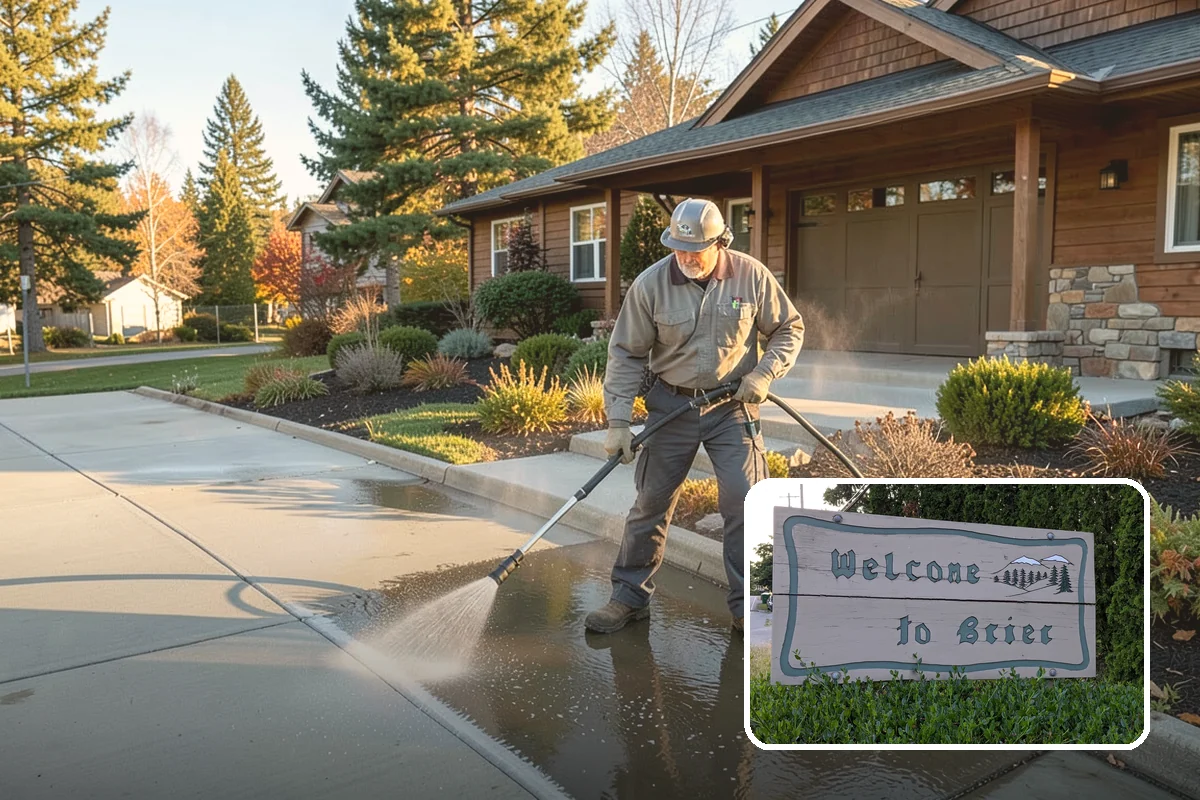 Wheelie Bin Cleaning in Brier, Snohomish County, WA - Clears sludge and food residue from the bin interior